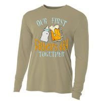 Our First Fathers Day Together Dad And Son Daughter Cooling Performance Long Sleeve Crew