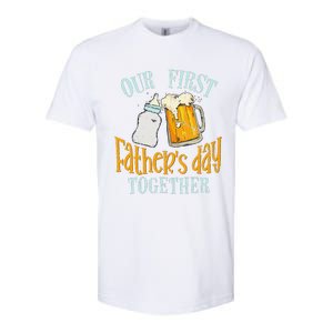 Our First Fathers Day Together Dad And Son Daughter Softstyle CVC T-Shirt