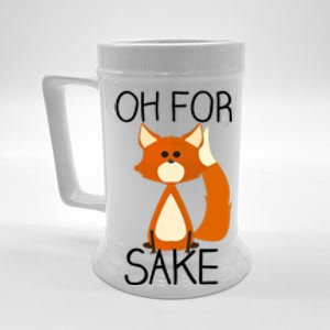 Oh For Fox Sake Funny Pun Cute Fox Outfits For Foxes Lovers Meaningful Gift Beer Stein