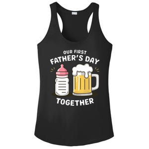 Our First FatherS Day Together Dad And Daughter Dad Humor Funny Dad Proud Dad Ladies PosiCharge Competitor Racerback Tank