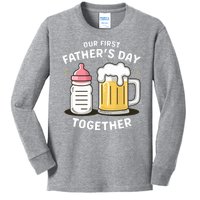 Our First FatherS Day Together Dad And Daughter Dad Humor Funny Dad Proud Dad Kids Long Sleeve Shirt