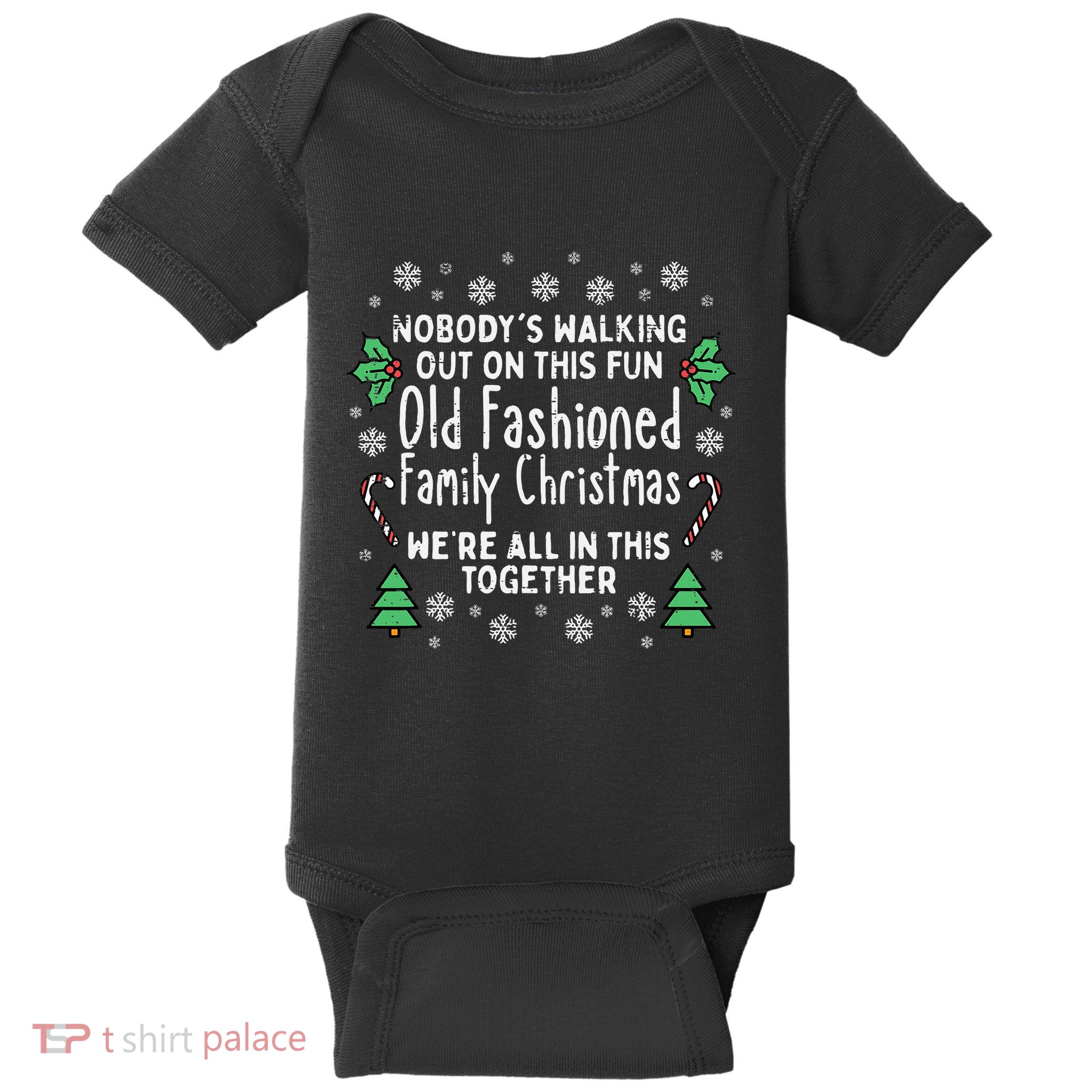 Old Fashioned Family Christmas Ugly Xmas Baby Bodysuit