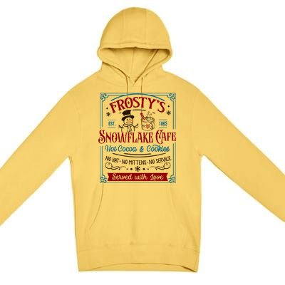 Old Fashioned FrostyS Snowflake Cafe Coffee Lovers Xmas Gift Premium Pullover Hoodie