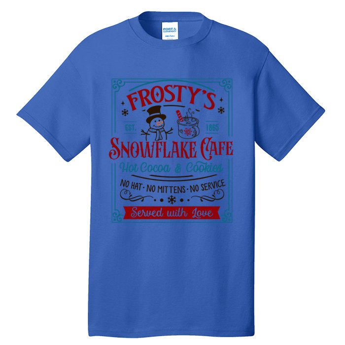 Old Fashioned FrostyS Snowflake Cafe Coffee Lovers Xmas Gift Tall T-Shirt