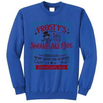 Old Fashioned FrostyS Snowflake Cafe Coffee Lovers Xmas Gift Tall Sweatshirt