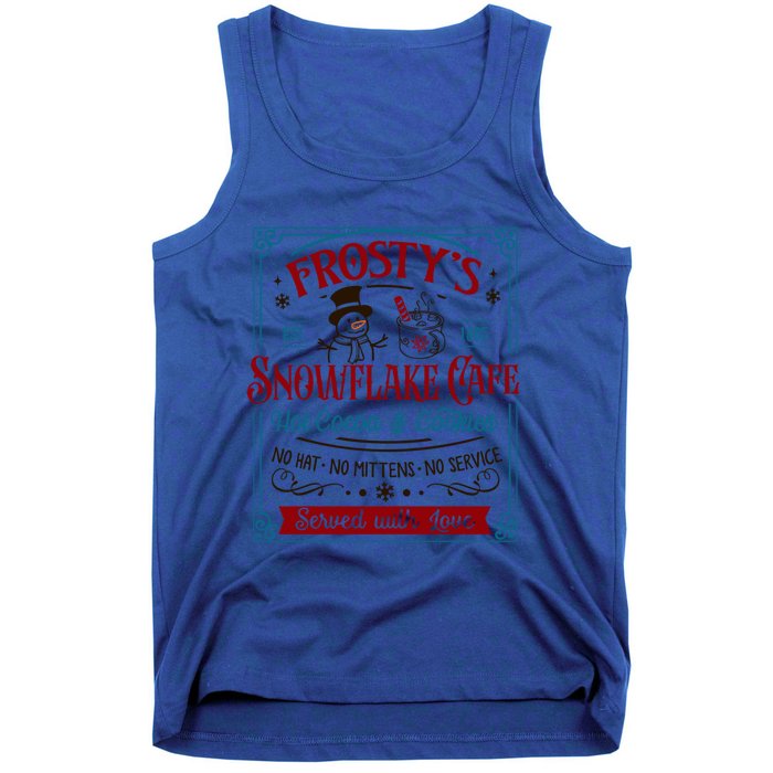 Old Fashioned FrostyS Snowflake Cafe Coffee Lovers Xmas Gift Tank Top