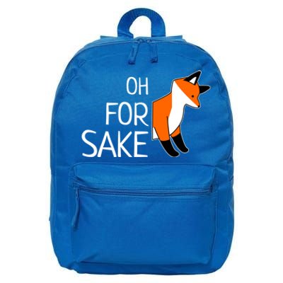 Oh For Fox Sake Funny Sarcastic Pun Joke Gift 16 in Basic Backpack