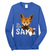 Oh For Fox Sake Funny Swearing Fox Pun Funny Gift Long Sleeve Shirt