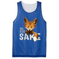 Oh For Fox Sake Funny Swearing Fox Pun Funny Gift Mesh Reversible Basketball Jersey Tank