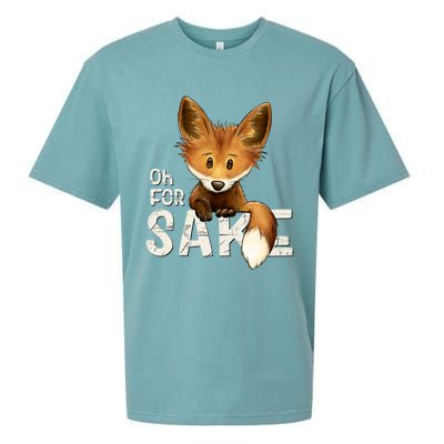 Oh For Fox Sake Funny Swearing Fox Pun Funny Gift Sueded Cloud Jersey T-Shirt