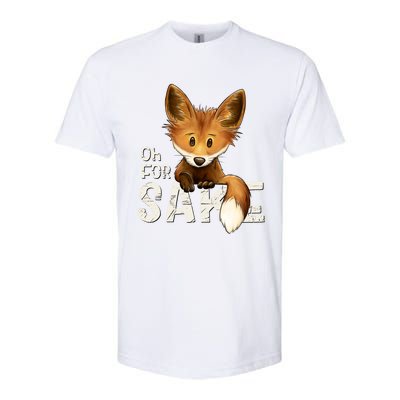 Oh For Fox Sake Funny Swearing Fox Pun Funny Gift Softstyle CVC T-Shirt