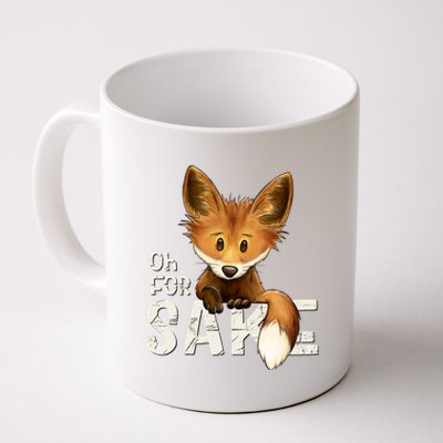 Oh For Fox Sake Funny Swearing Fox Pun Funny Gift Coffee Mug