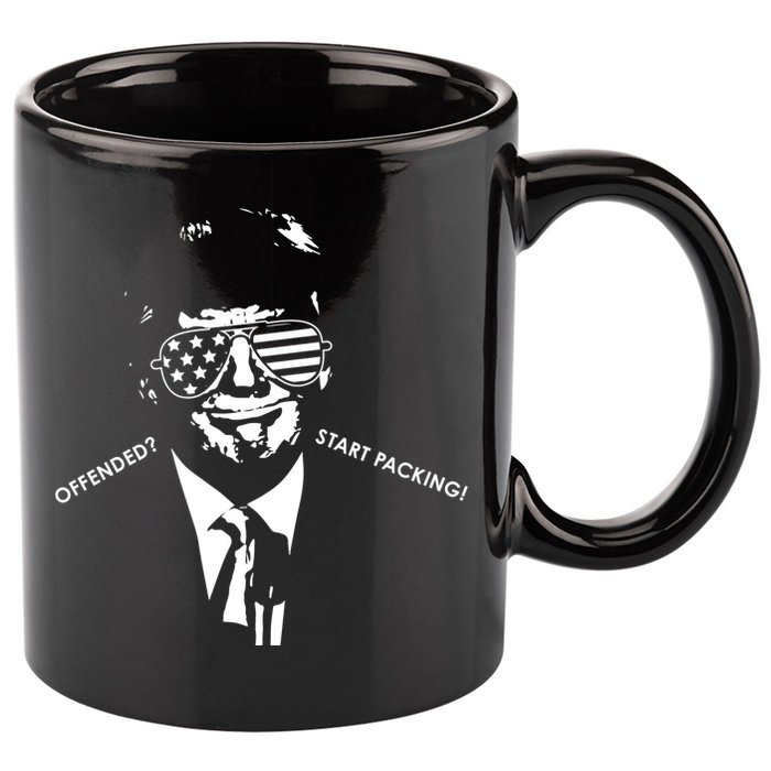 Offended Start Packing Funny Trump 11oz C Handle Ceramic Mug