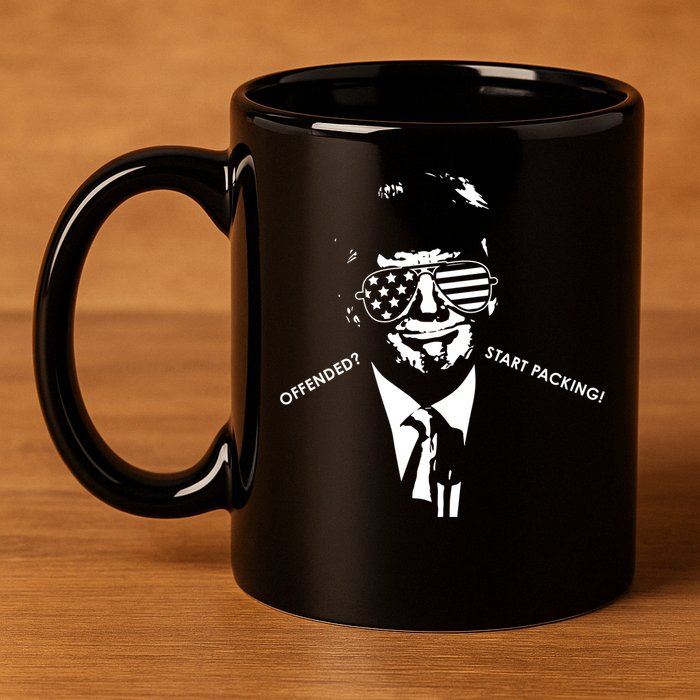 Offended Start Packing Funny Trump 11oz C Handle Ceramic Mug