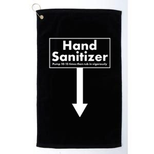 Offensive Hand Sanitizer Joke Platinum Collection Golf Towel