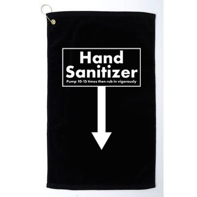 Offensive Hand Sanitizer Joke Platinum Collection Golf Towel