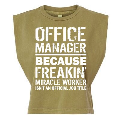 Office Manager Miracle Worker Job Title Garment-Dyed Women's Muscle Tee