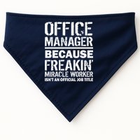 Office Manager Miracle Worker Job Title USA-Made Doggie Bandana