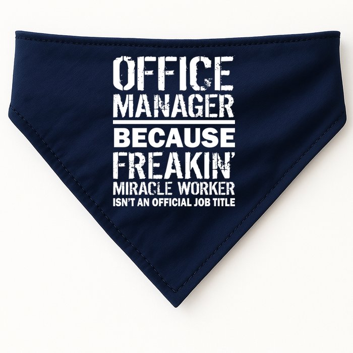 Office Manager Miracle Worker Job Title USA-Made Doggie Bandana