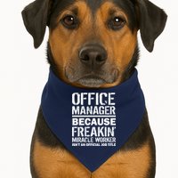 Office Manager Miracle Worker Job Title USA-Made Doggie Bandana