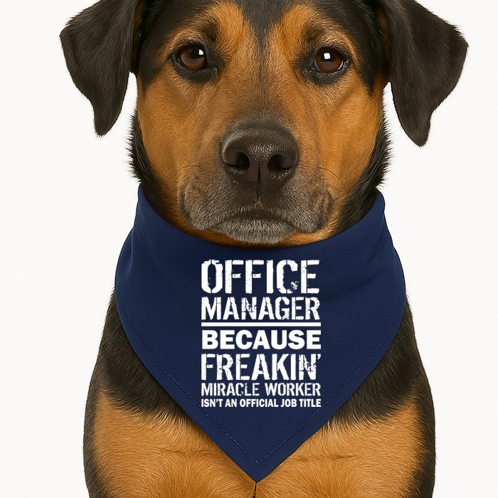 Office Manager Miracle Worker Job Title USA-Made Doggie Bandana
