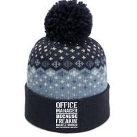 Office Manager Miracle Worker Job Title The Baniff Cuffed Pom Beanie