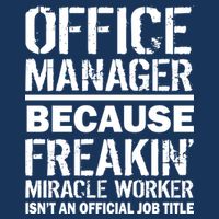 Office Manager Miracle Worker Job Title 7-Panel Snapback Hat
