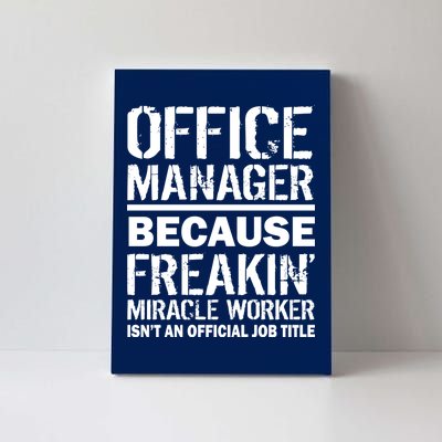 Office Manager Miracle Worker Job Title Canvas