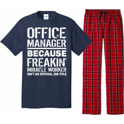 Office Manager Miracle Worker Job Title Pajama Set