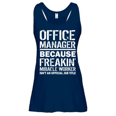 Office Manager Miracle Worker Job Title Ladies Essential Flowy Tank