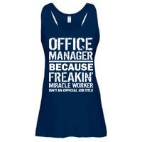 Office Manager Miracle Worker Job Title Ladies Essential Flowy Tank