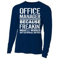 Office Manager Miracle Worker Job Title Cooling Performance Long Sleeve Crew