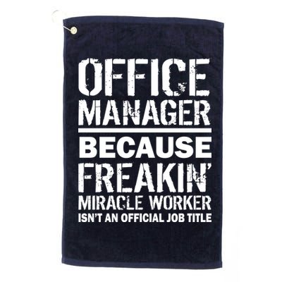 Office Manager Miracle Worker Job Title Golf Towel