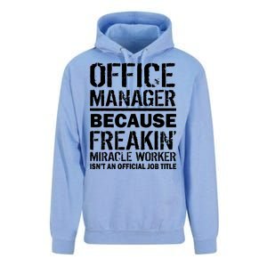 Office Manager Miracle Worker Job Title Unisex Surf Hoodie