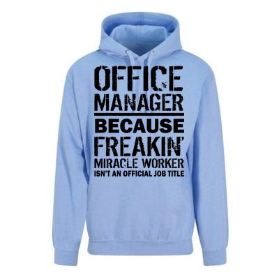 Office Manager Miracle Worker Job Title Unisex Surf Hoodie