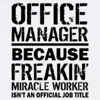 Office Manager Miracle Worker Job Title Garment-Dyed Sweatshirt