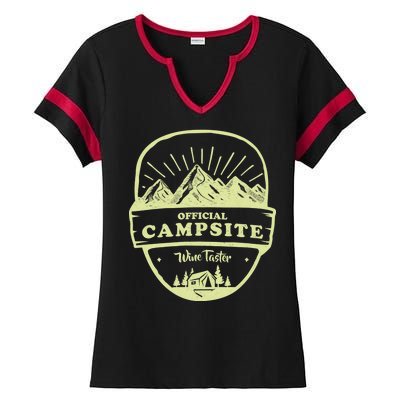 Official Campsite Wine Taster Ladies Halftime Notch Neck Tee