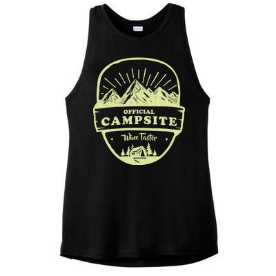 Official Campsite Wine Taster Ladies PosiCharge Tri-Blend Wicking Tank