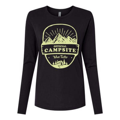 Official Campsite Wine Taster Womens Cotton Relaxed Long Sleeve T-Shirt