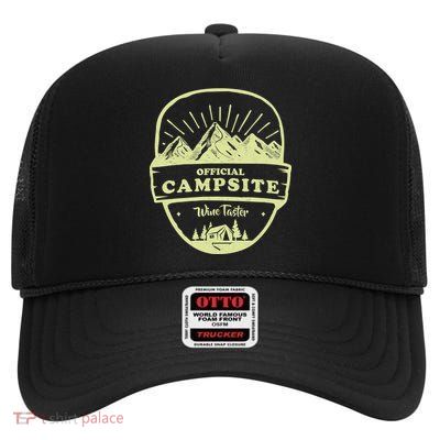 Official Campsite Wine Taster High Crown Mesh Back Trucker Hat