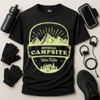 Official Campsite Wine Taster Cooling Performance Crew T-Shirt
