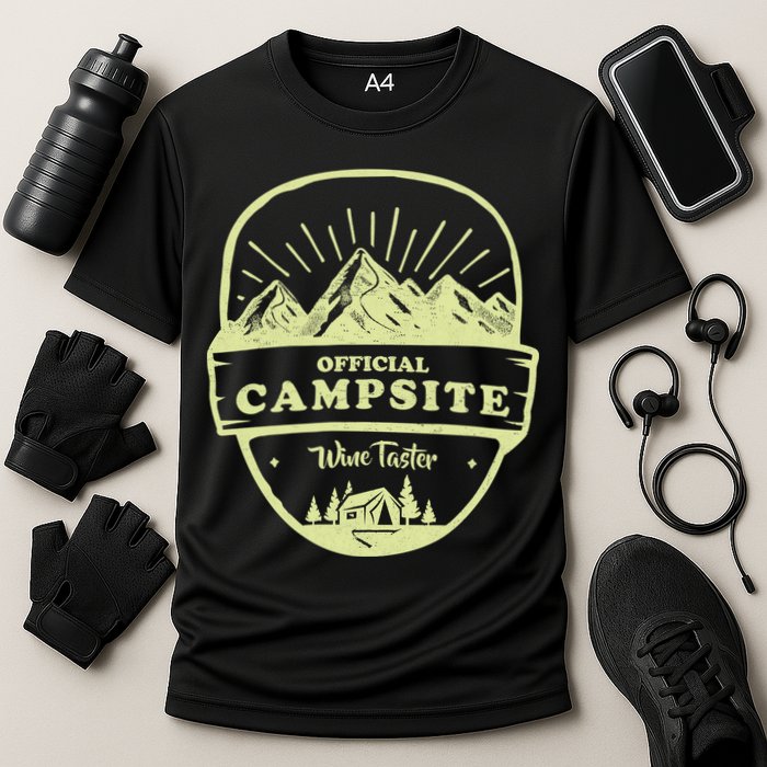 Official Campsite Wine Taster Cooling Performance Crew T-Shirt