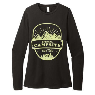 Official Campsite Wine Taster Womens CVC Long Sleeve Shirt