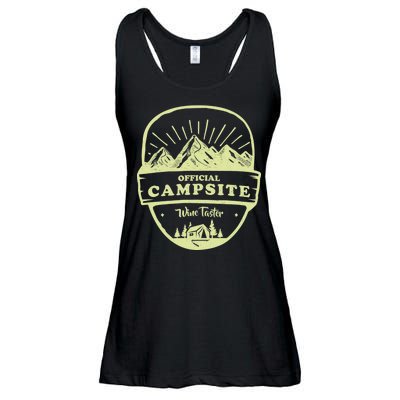 Official Campsite Wine Taster Ladies Essential Flowy Tank