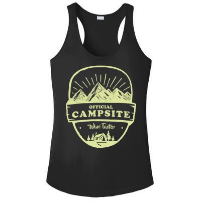 Official Campsite Wine Taster Ladies PosiCharge Competitor Racerback Tank