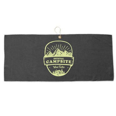 Official Campsite Wine Taster Large Microfiber Waffle Golf Towel