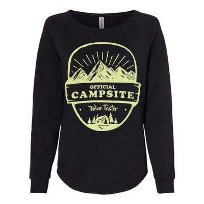 Official Campsite Wine Taster Womens California Wash Sweatshirt