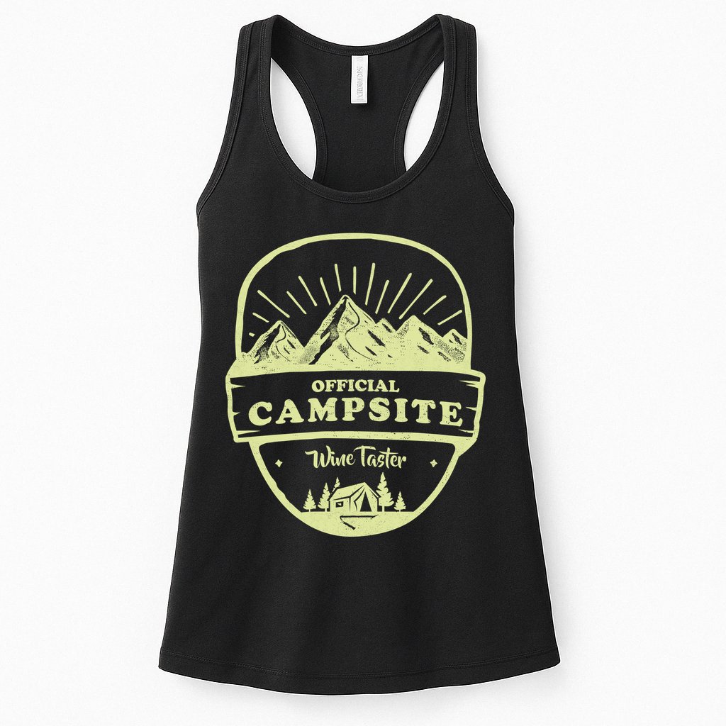 Official Campsite Wine Taster Womens Tank Top
