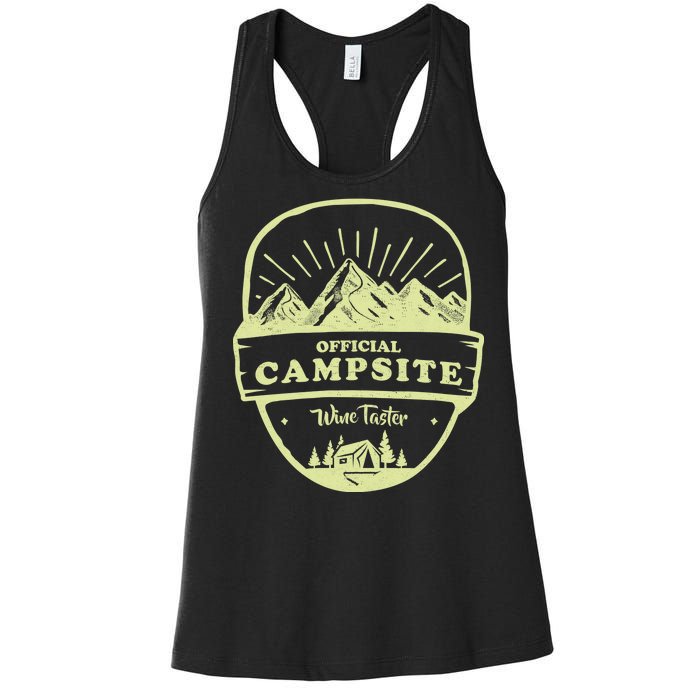 Official Campsite Wine Taster Women's Racerback Tank