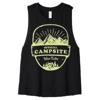 Official Campsite Wine Taster Women's Racerback Cropped Tank